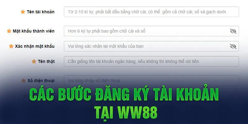 WW88 - WW88.COM LINK TRUY CẬP NHANH W88 23 Các bước đăng ký tài khoản tại WW88